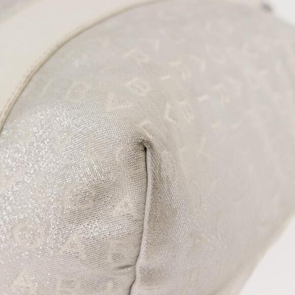 Bulgari BVLGARI Logo Mania Tote Bag Canvas Beige Auth BA3987  BVLGARI Logo mania Tote Bag Canvas Silver White Auth BA6909
